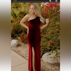 Baltic Born Burgundy Velvet Dress